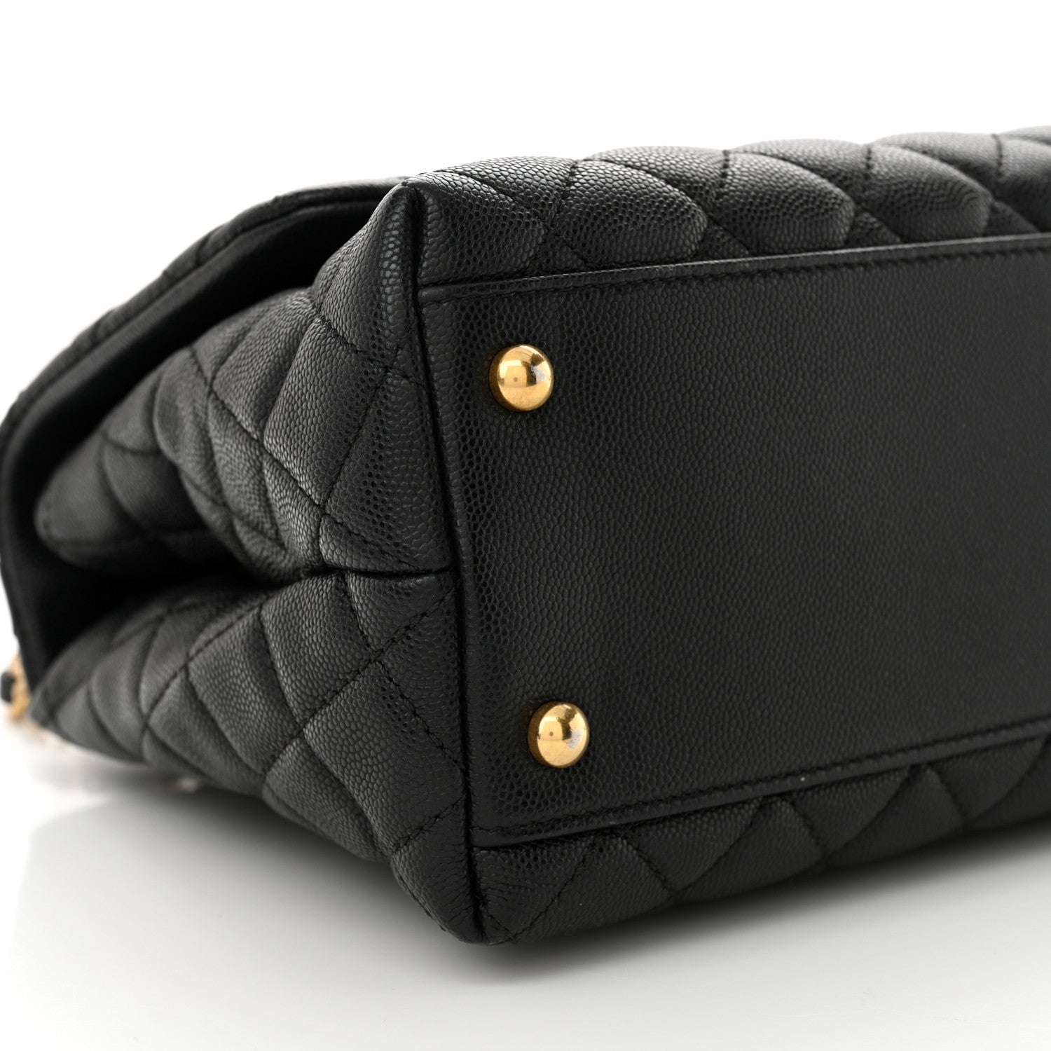 Chanel Caviar Quilted Small Coco Handle Flap Black 9 of 10