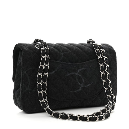 Chanel Denim Quilted CC Print Medium Single Flap Black 3 of 11