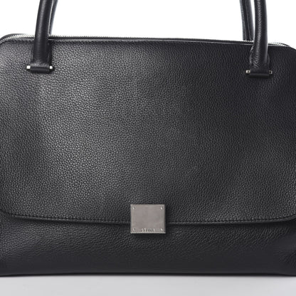 Celine Drummed Calfskin Suede Double Zip Trapeze Black 7 of 9