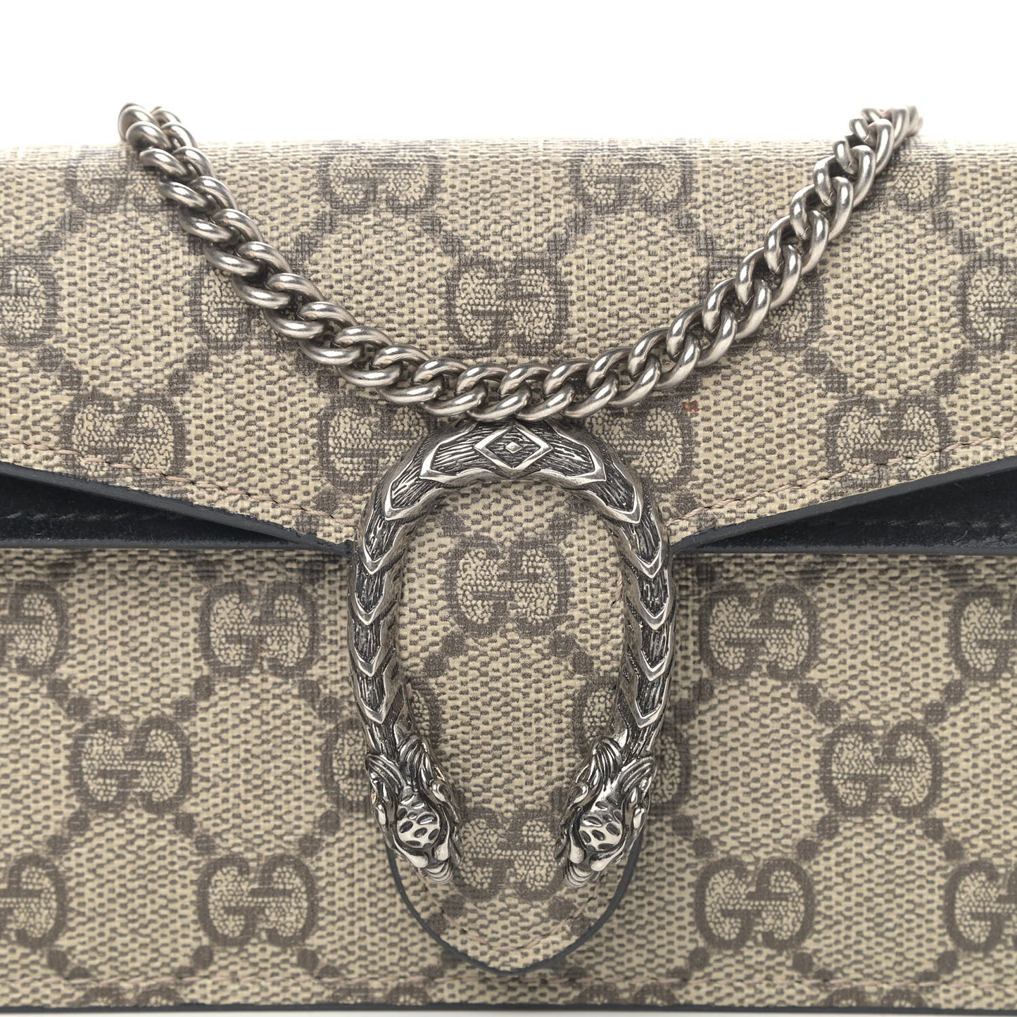 GG Supreme Monogram Super Mini Dionysus Shoulder Bag Black