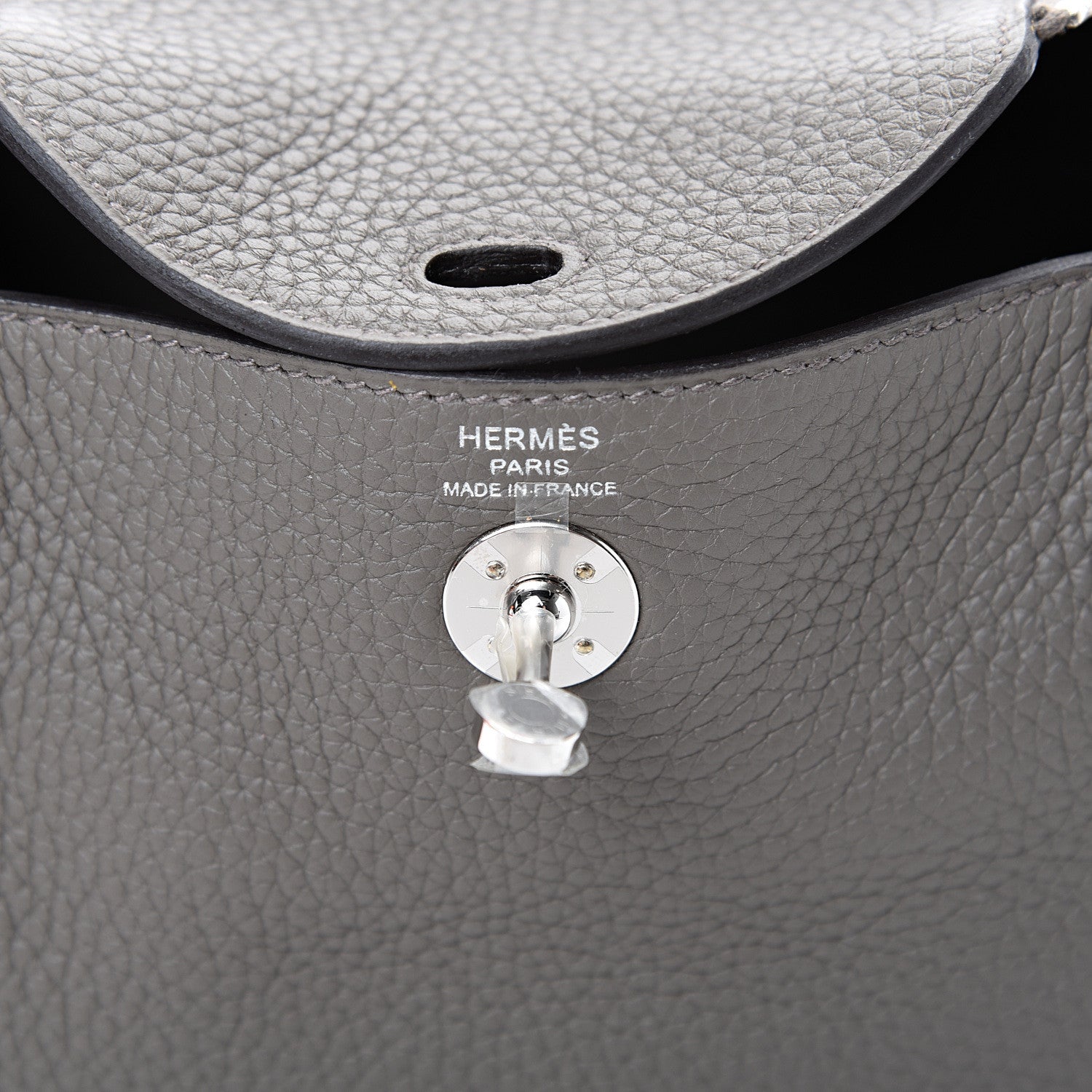 Hermes Taurillon Clemence Mini Lindy 20 Etain 5 of 10