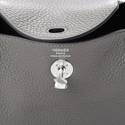 Hermes Taurillon Clemence Mini Lindy 20 Etain 5 of 10