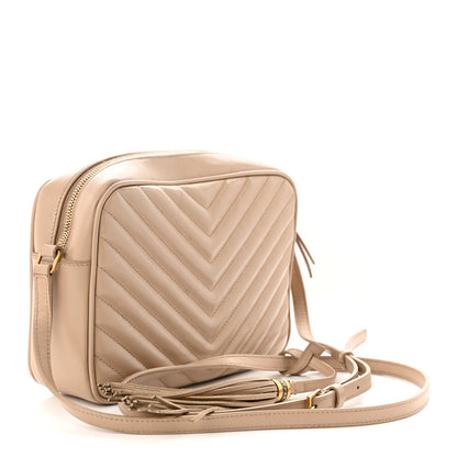 Saint Laurent Calfskin Matelasse Monogram Lou Camera Bag Dark Beige 3 of 16