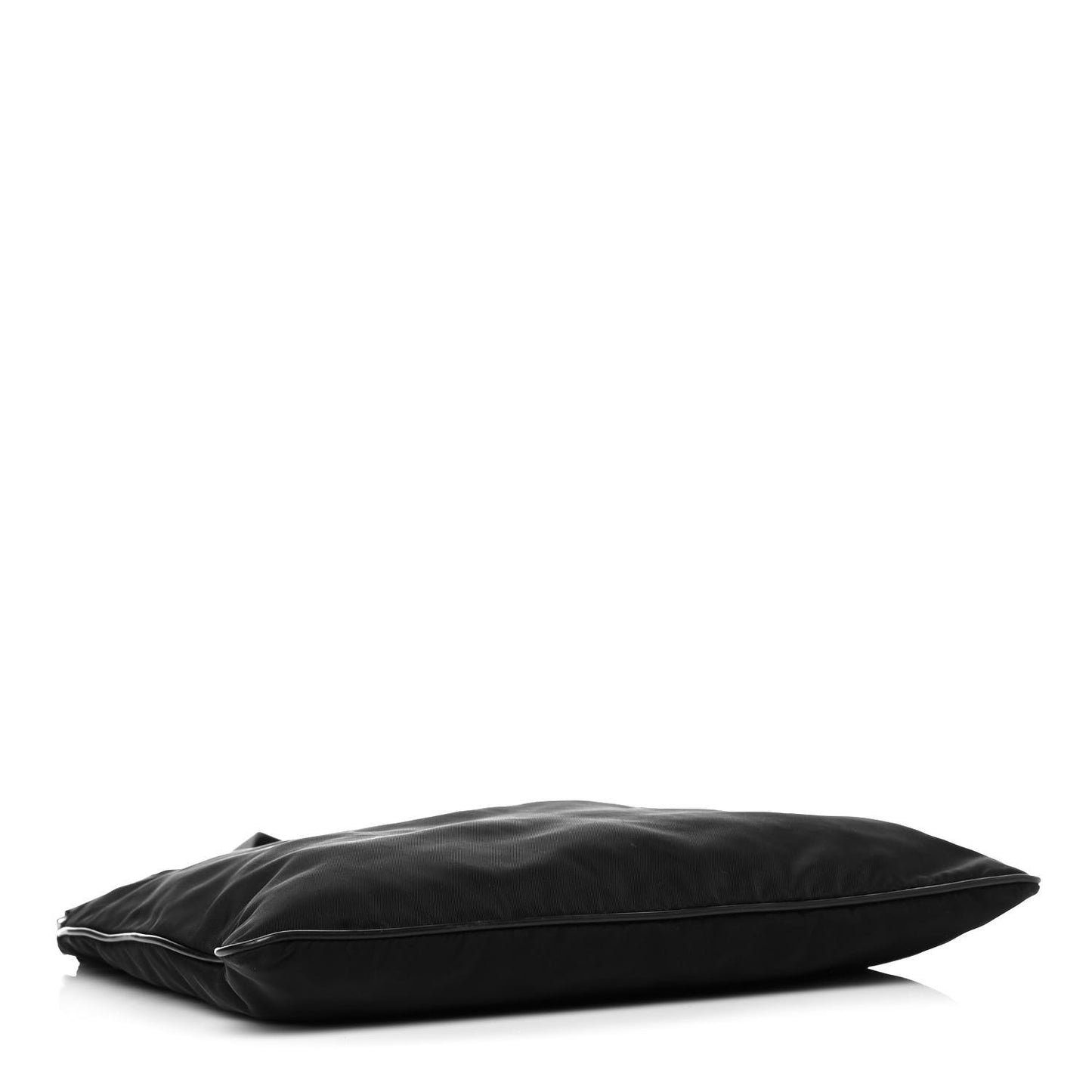 Tessuto Nylon Saffiano Flat Messenger Bag Black