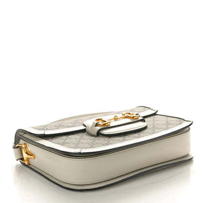 Gucci GG Supreme Monogram Horsebit 1955 Shoulder Bag Beige Mystic White 4 of 10