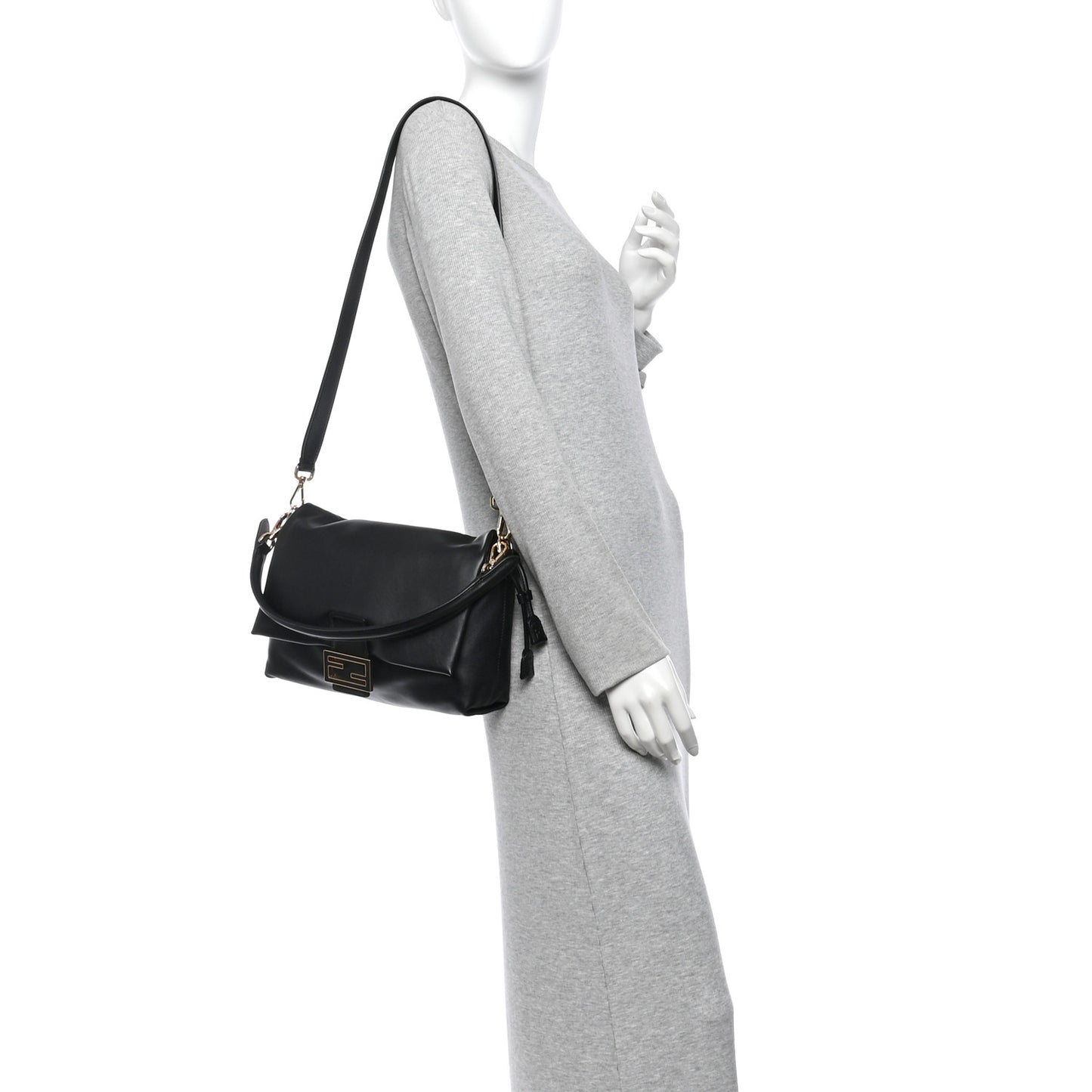 Nappa Medium Mamma Baguette Black