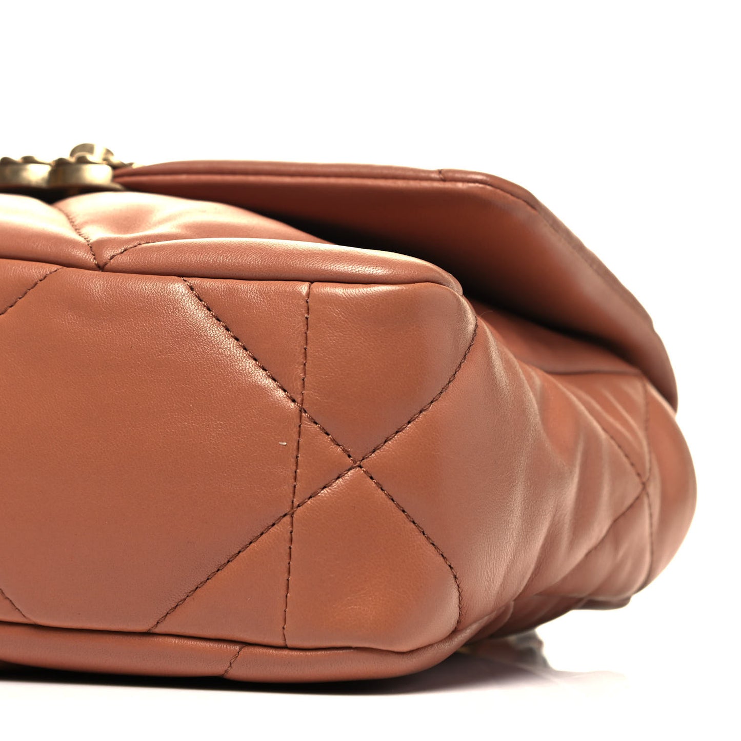 Lambskin Quilted Medium Chanel 19 Flap Brown