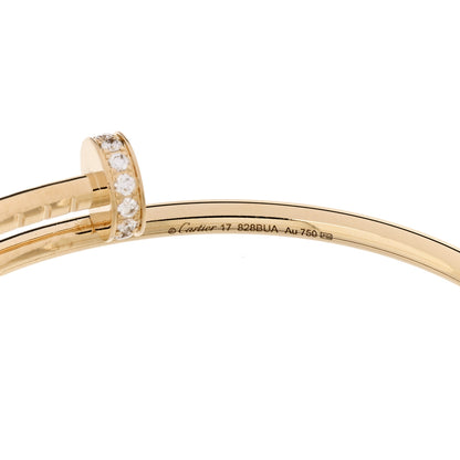 Cartier 18K Yellow Gold Diamond Small Juste Un Clou Bracelet 17 4 of 5
