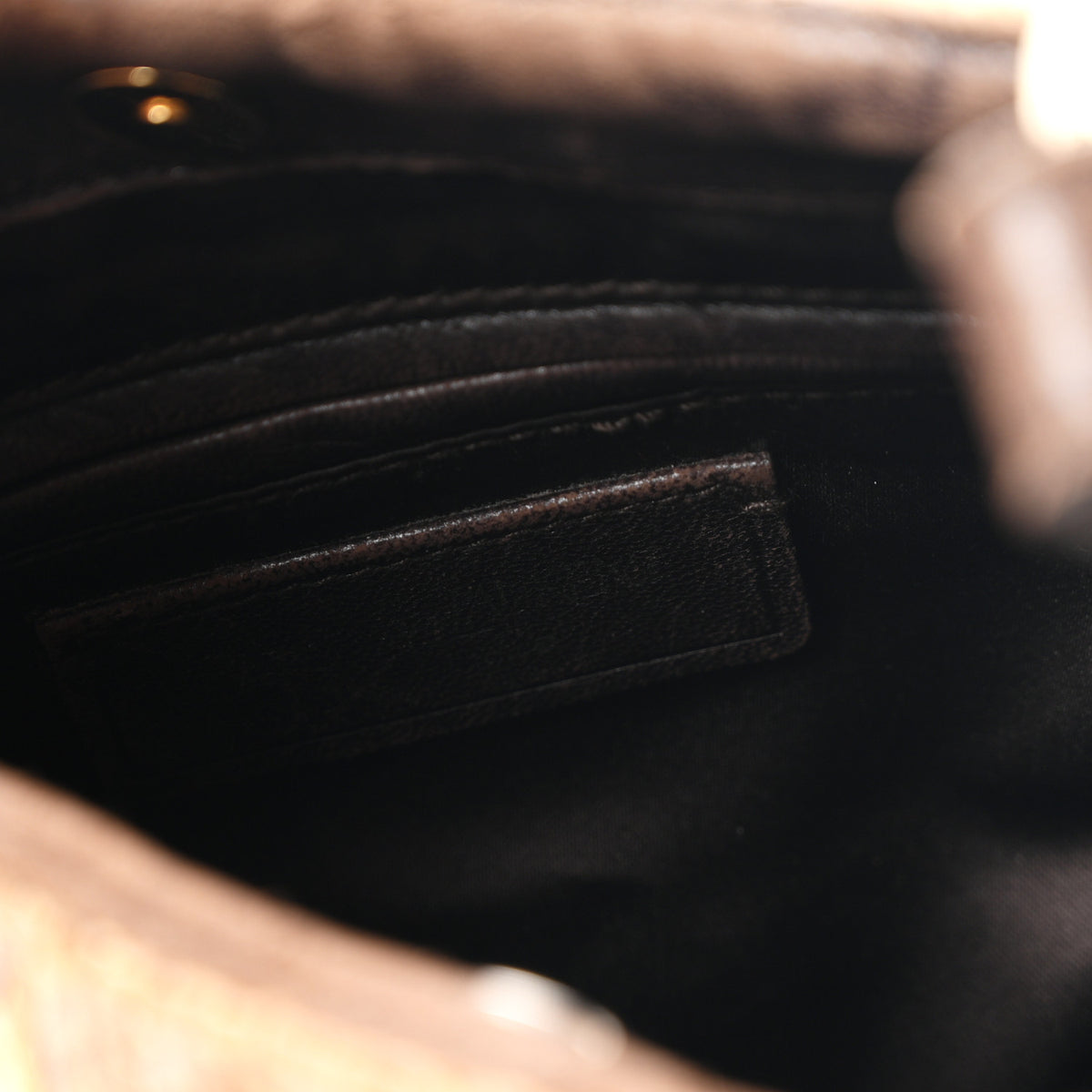 Saint Laurent Snakeskin Saharienne Shoulder Bag Brown 6 of 12