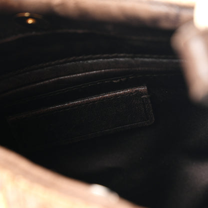 Saint Laurent Snakeskin Saharienne Shoulder Bag Brown 6 of 12