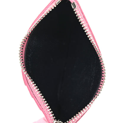 Saint Laurent Grained Calfskin 5 Fragments Zip Pouch Card Holder Indian Pink 4 of 6