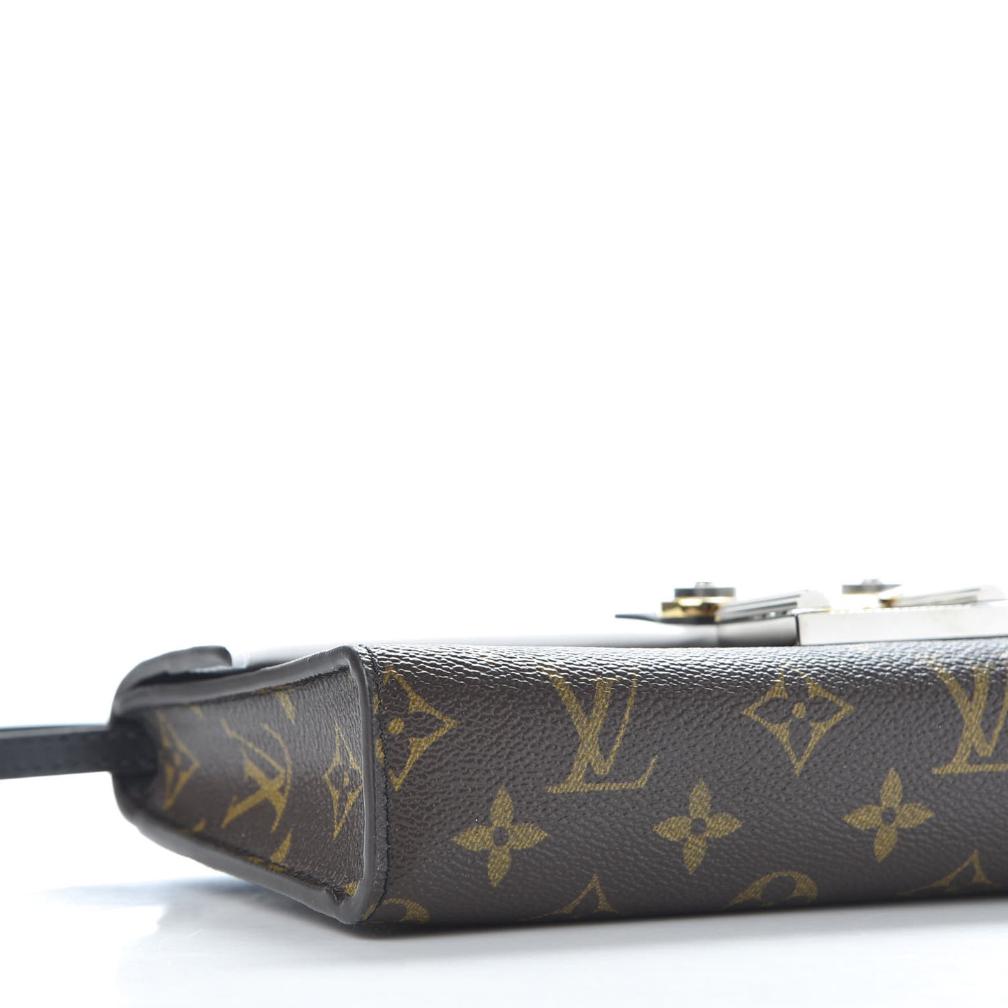 Calfskin Monogram Column Clutch