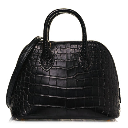 Hermes Matte Alligator Bolide Mini 1923 Black 1 of 11