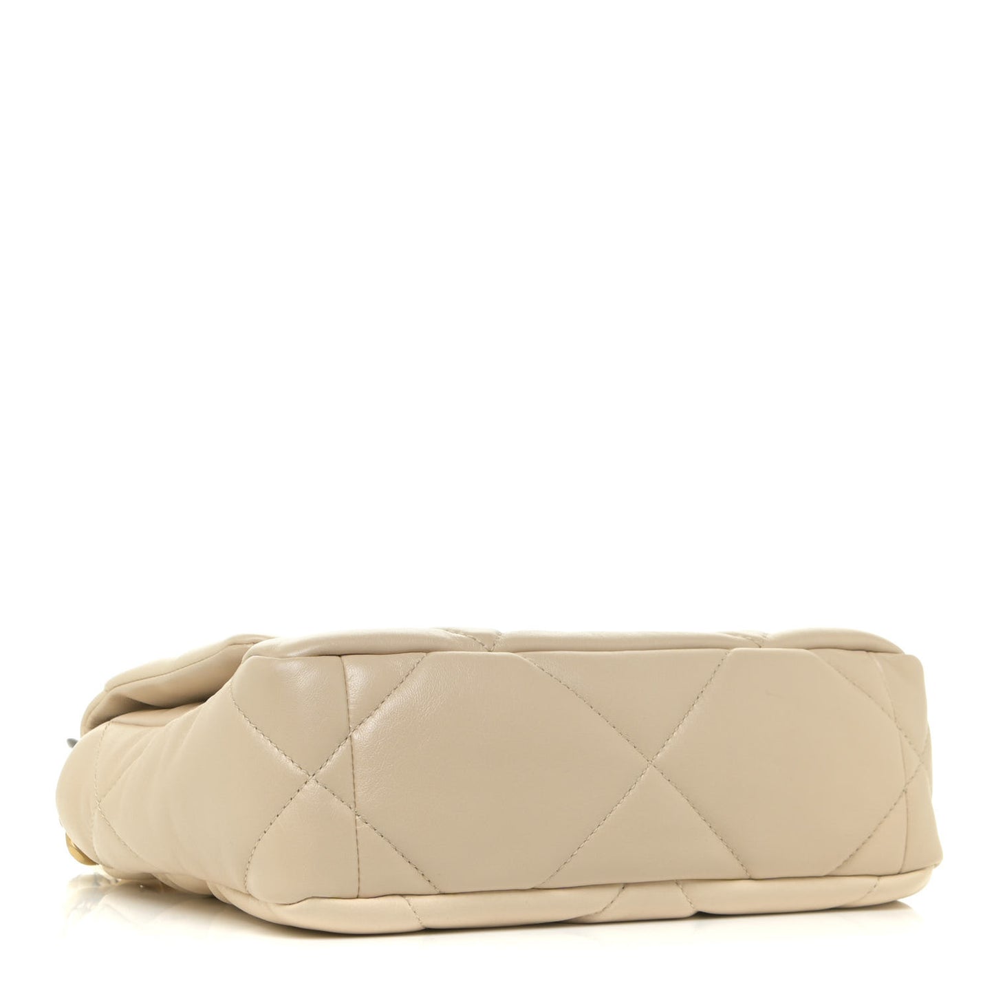 Lambskin Quilted Medium Chanel 19 Flap Beige