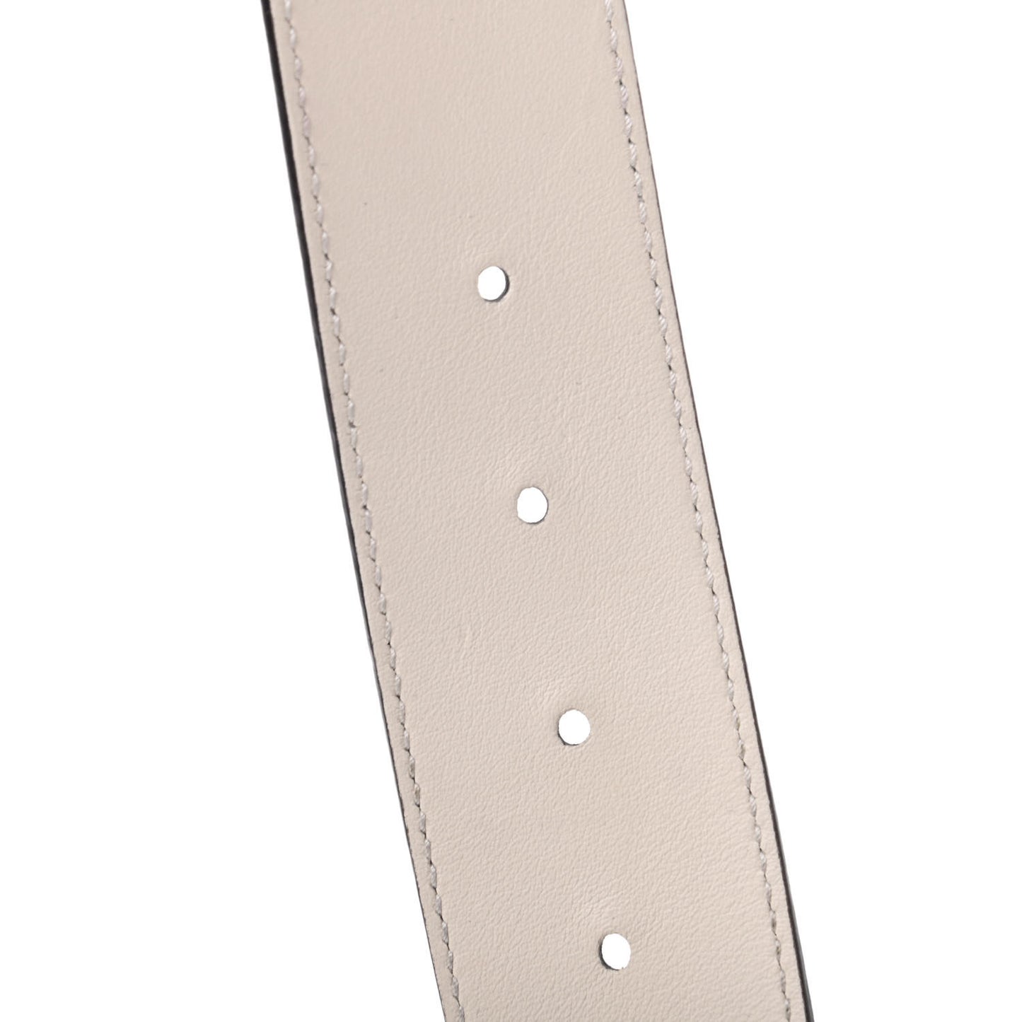 Calfskin Double G 40mm Belt 85 34 Mystic White