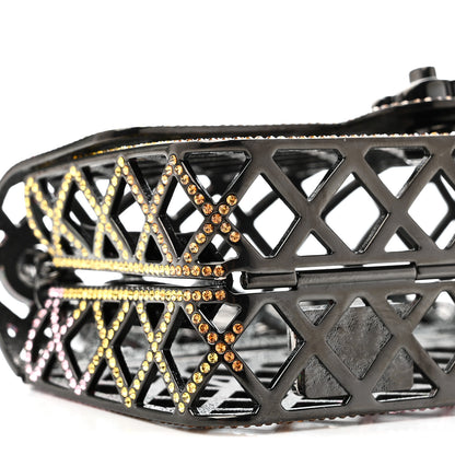 Chanel Metal Crystal Quilted Mini Evening Bag Pink Yellow Orange Light Pink 9 of 11