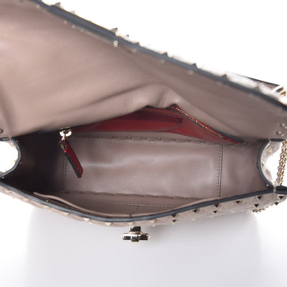 Valentino Garavani Lambskin Medium Rockstud Spike Shoulder Bag Poudre 5 of 7