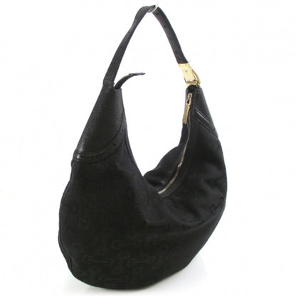 Gucci Canvas Horsebit Hobo Black 3 of 10