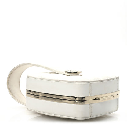 Chanel Lambskin Minaudiere Vanity With Handle White 4 of 16