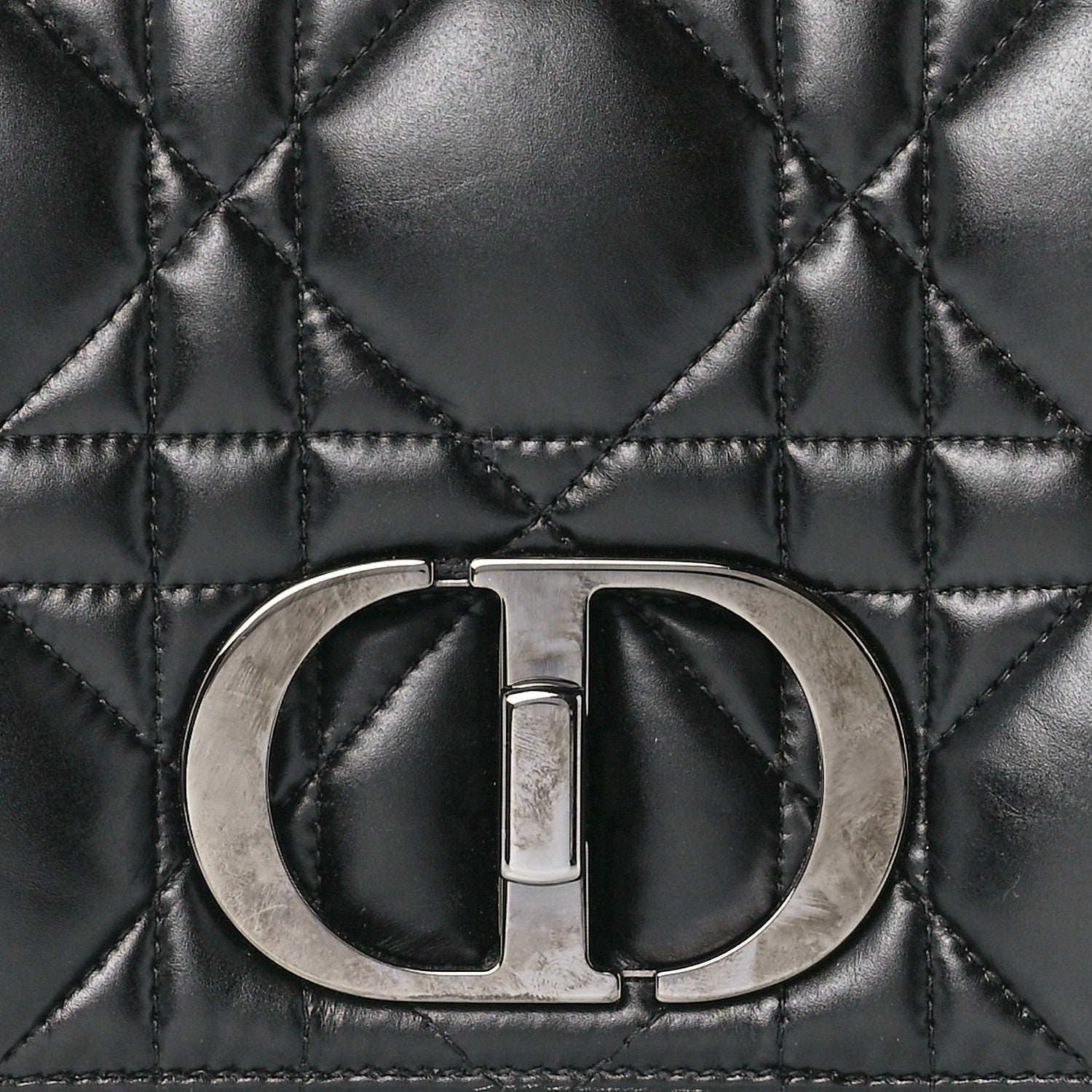 Christian Dior Calfskin Macrocannage Medium Caro Bag Black 8 of 11