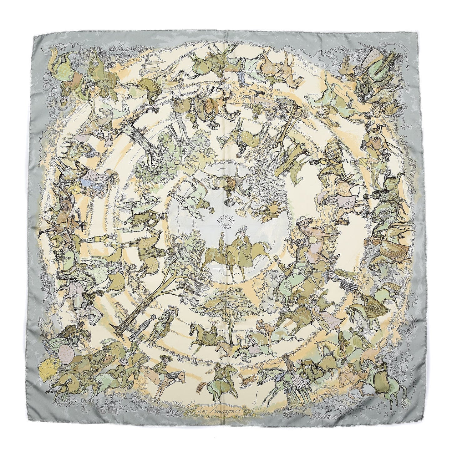Silk Les Amazones Scarf 90