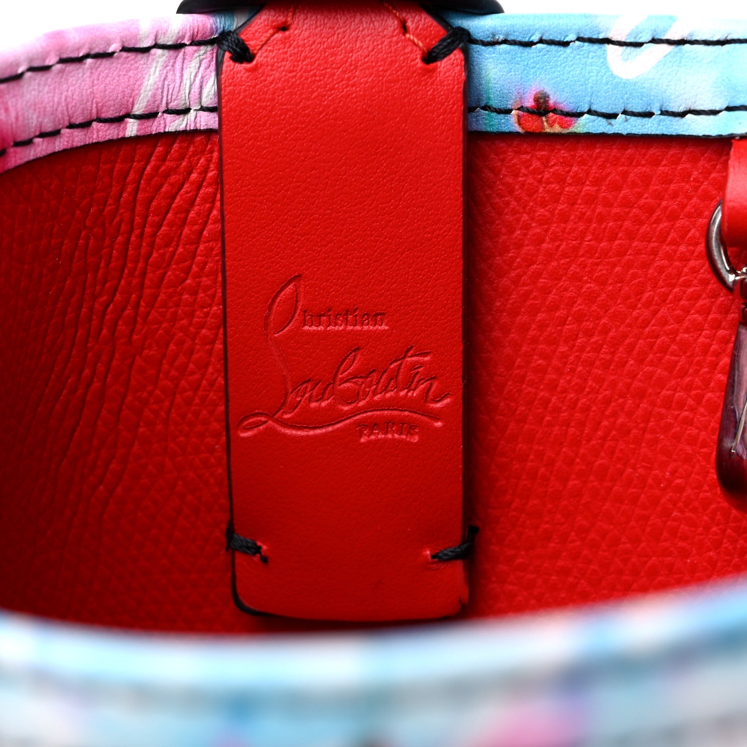 Christian Louboutin Calfskin Celebration Print Nano Cabata Tote Multicolor 6 of 10