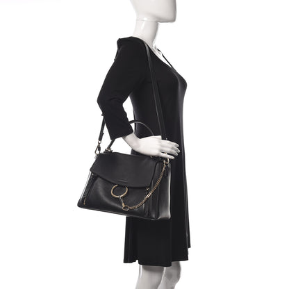 Chloe Calfskin Medium Faye Shoulder Bag Black 2 of 12