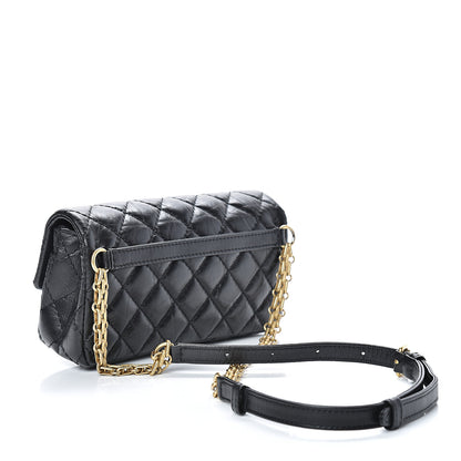 Chanel Aged Calfskin Quilted 2.55 Reissue Chain Waist Bag Black 2 of 10