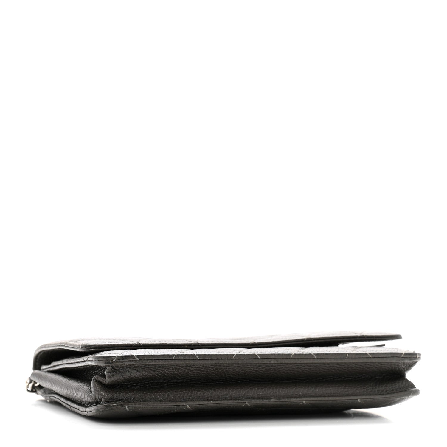 Chanel Caviar Quilted Wallet On Chain WOC Dark Grey 4 of 13