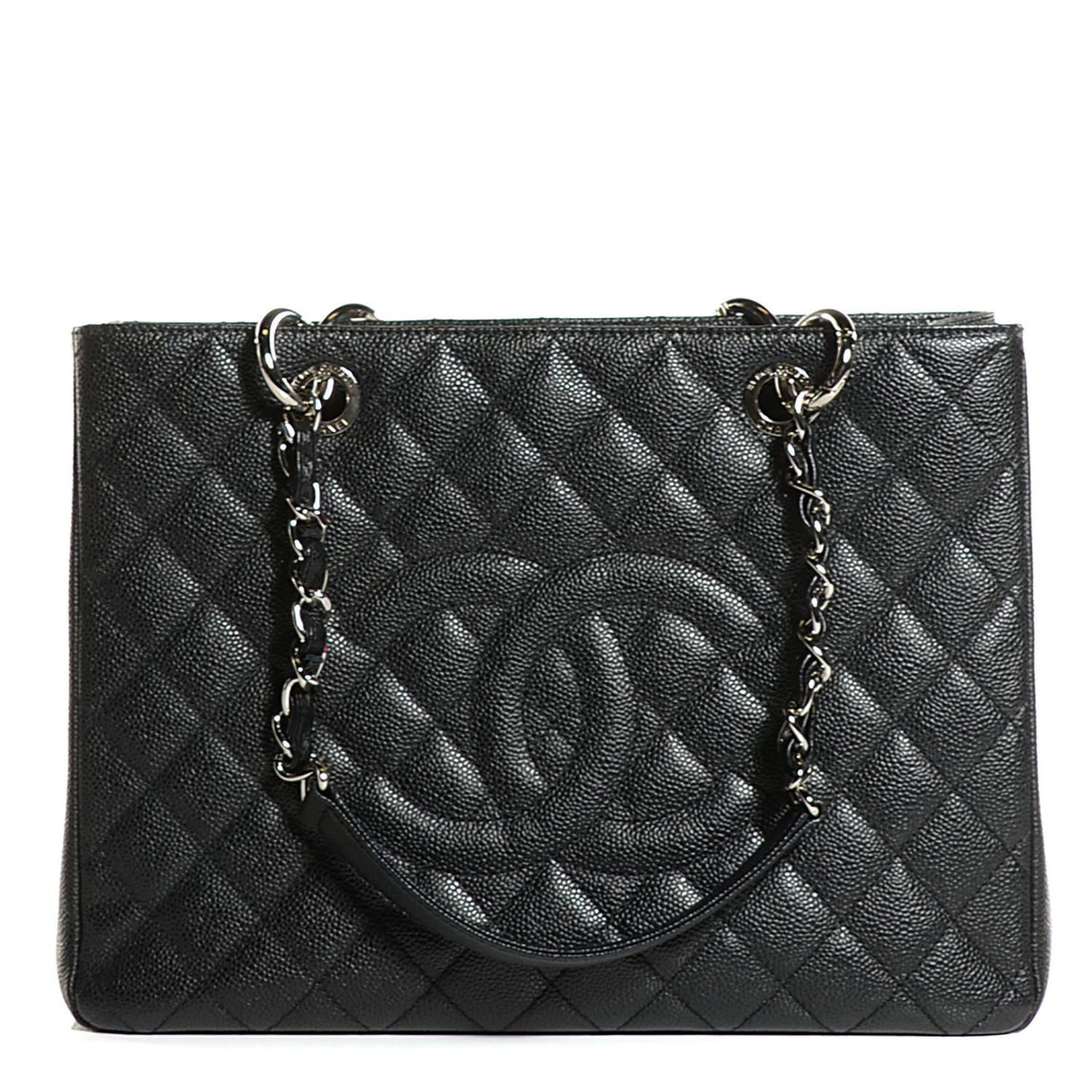 Caviar Quilted Grand Shopping Tote GST Black