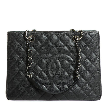 Chanel Caviar Quilted Grand Shopping Tote GST Black 8 of 14