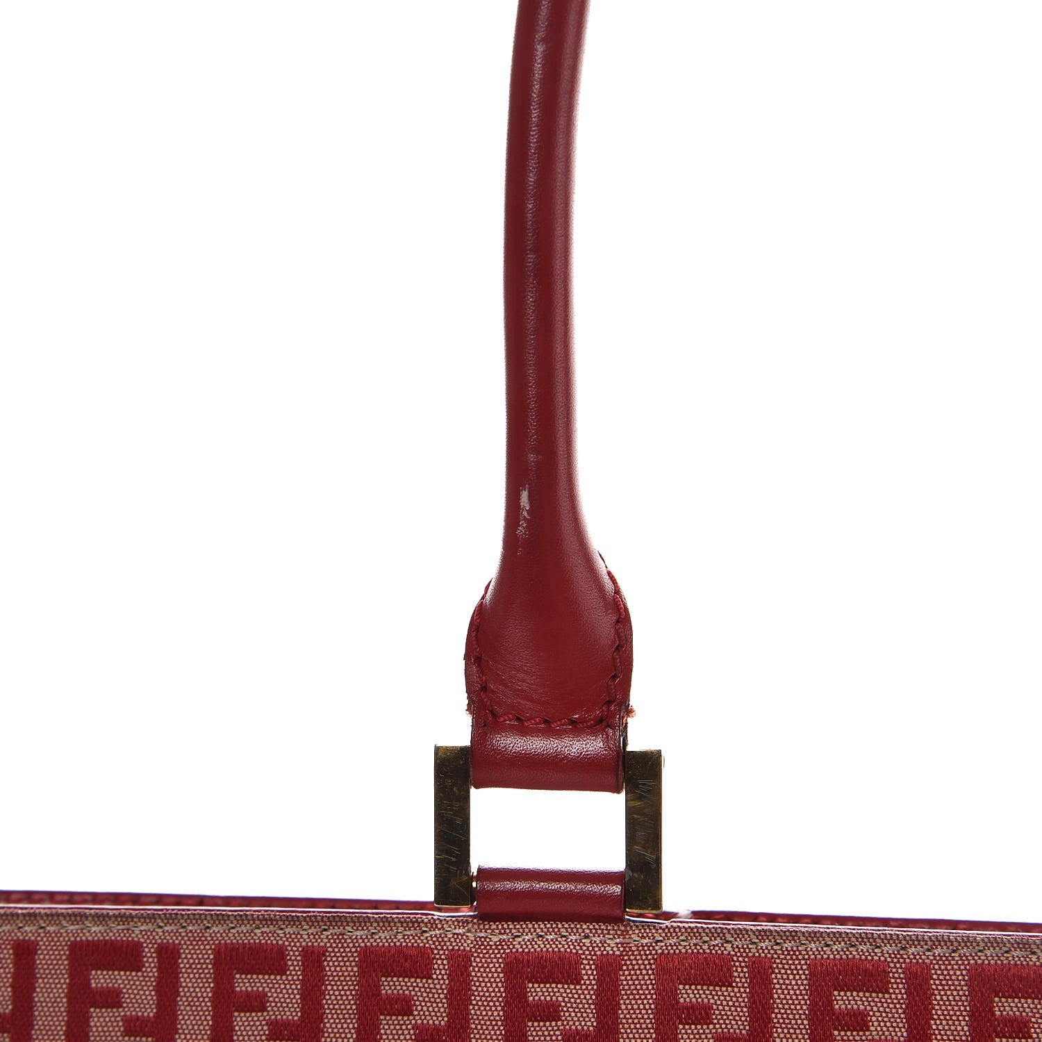 Fendi Zucchino Briefcase Tote Red 18 of 22