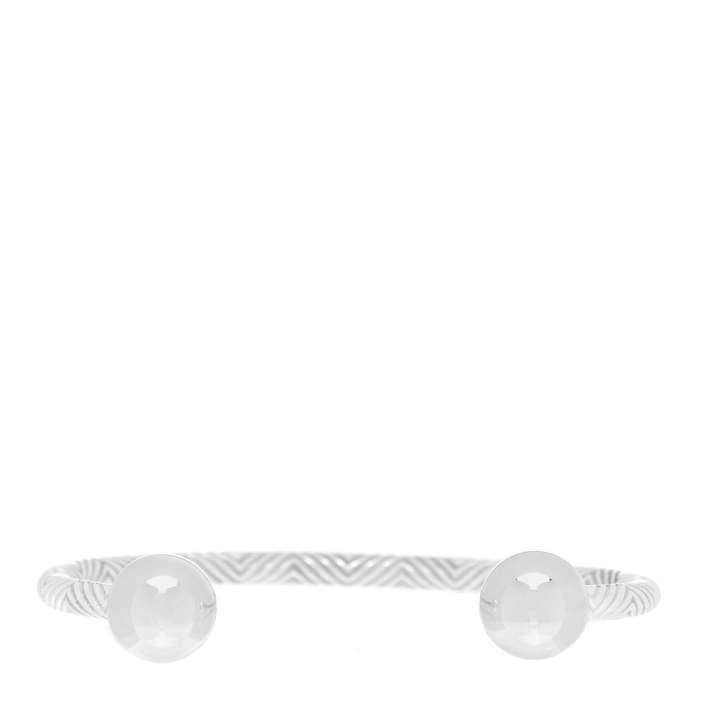 Sterling Silver Textured Barbell Cuff Bracelet