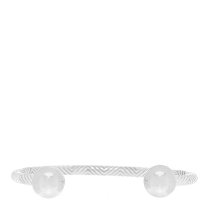 Tiffany Sterling Silver Textured Barbell Cuff Bracelet 1 of 4