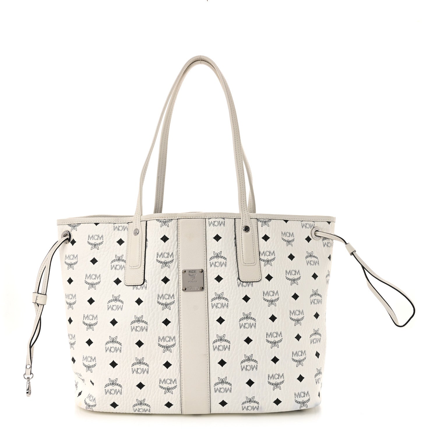 MCM Visetos Medium Liz Reversible Shopper Tote White 1 of 18