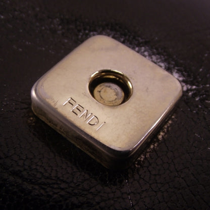 Fendi Leather Flap Cross Body Bag Black 9 of 10