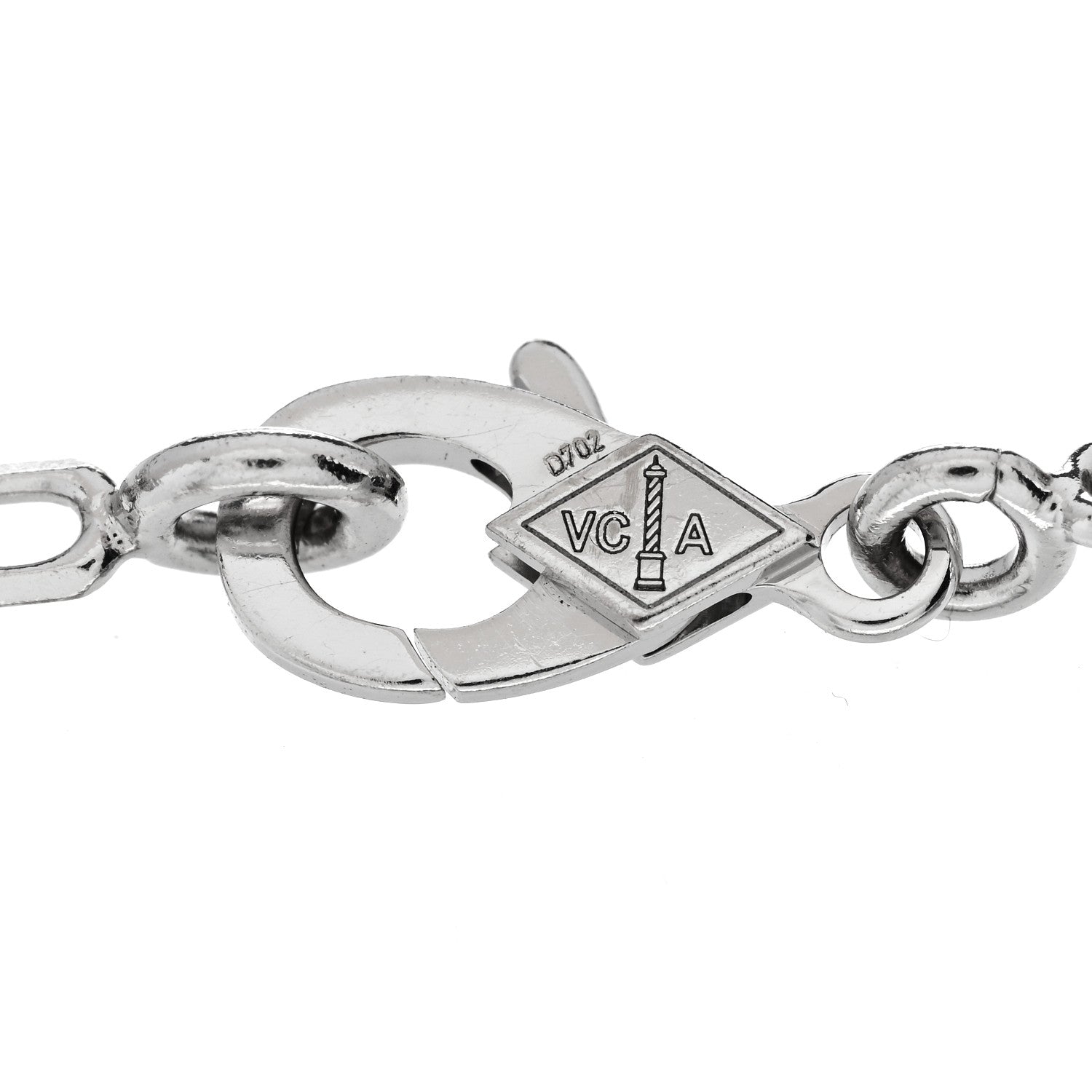 Van Cleef & Arpels 18K White Gold Mother of Pearl 5 Motifs Vintage Alhambra Bracelet 3 of 6