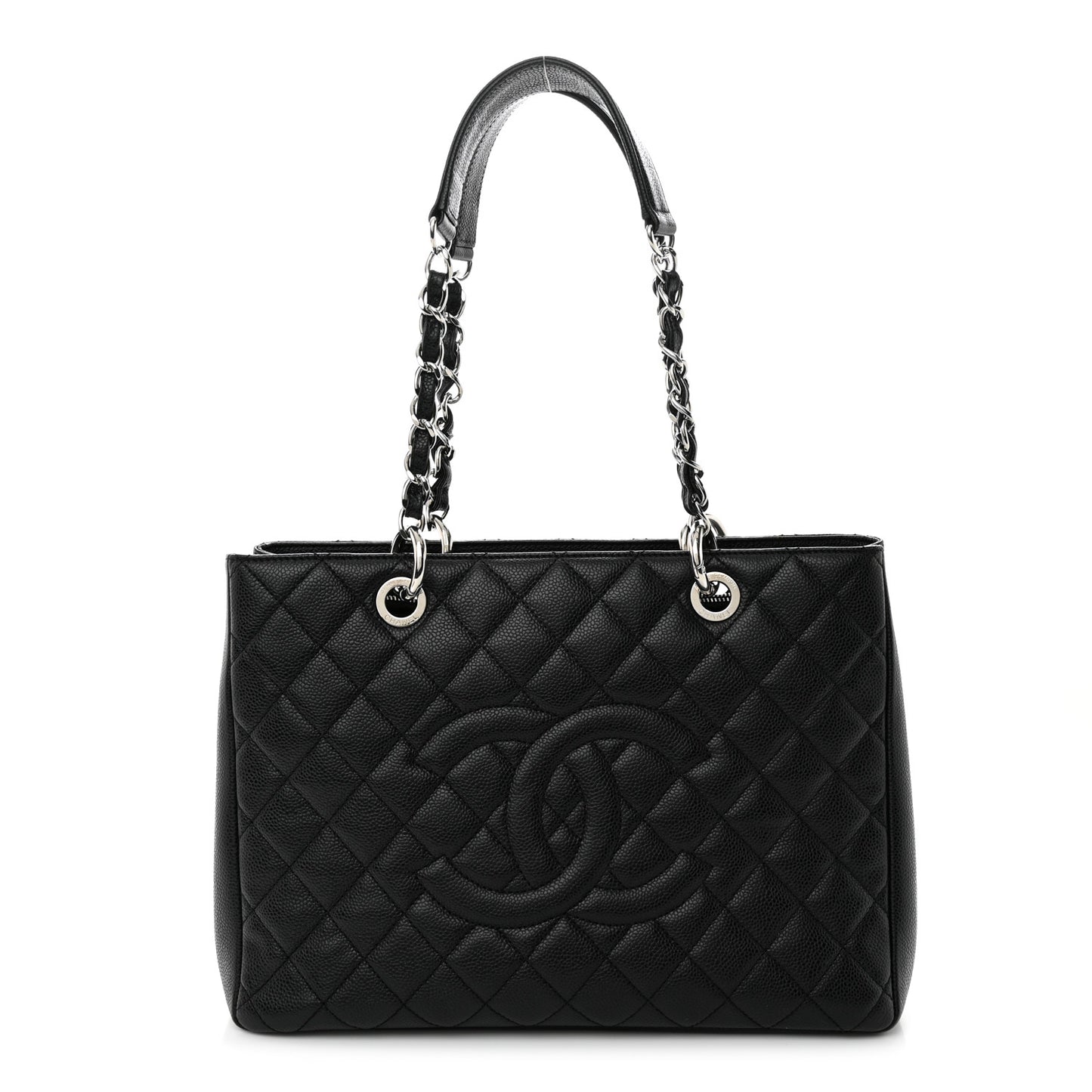 Caviar Quilted Grand Shopping Tote GST Black