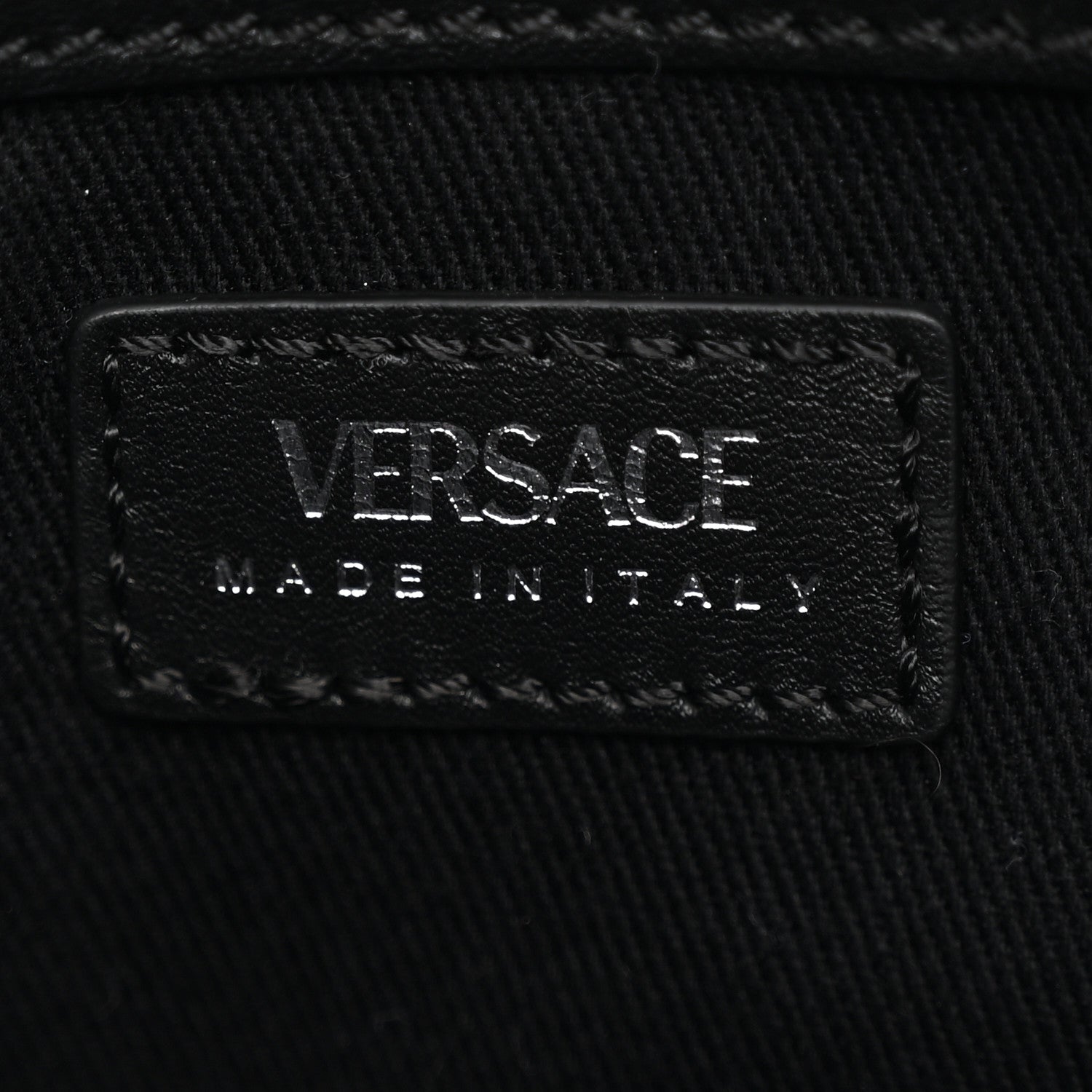 Versace Calfskin Small Repeat Zip Hobo Black 5 of 10
