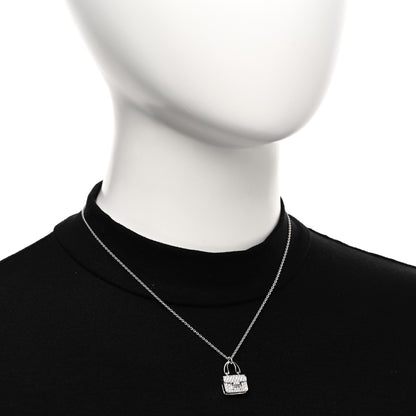 Hermes 18K White Gold Diamond Constance Amulettes Pendant Necklace 2 of 7
