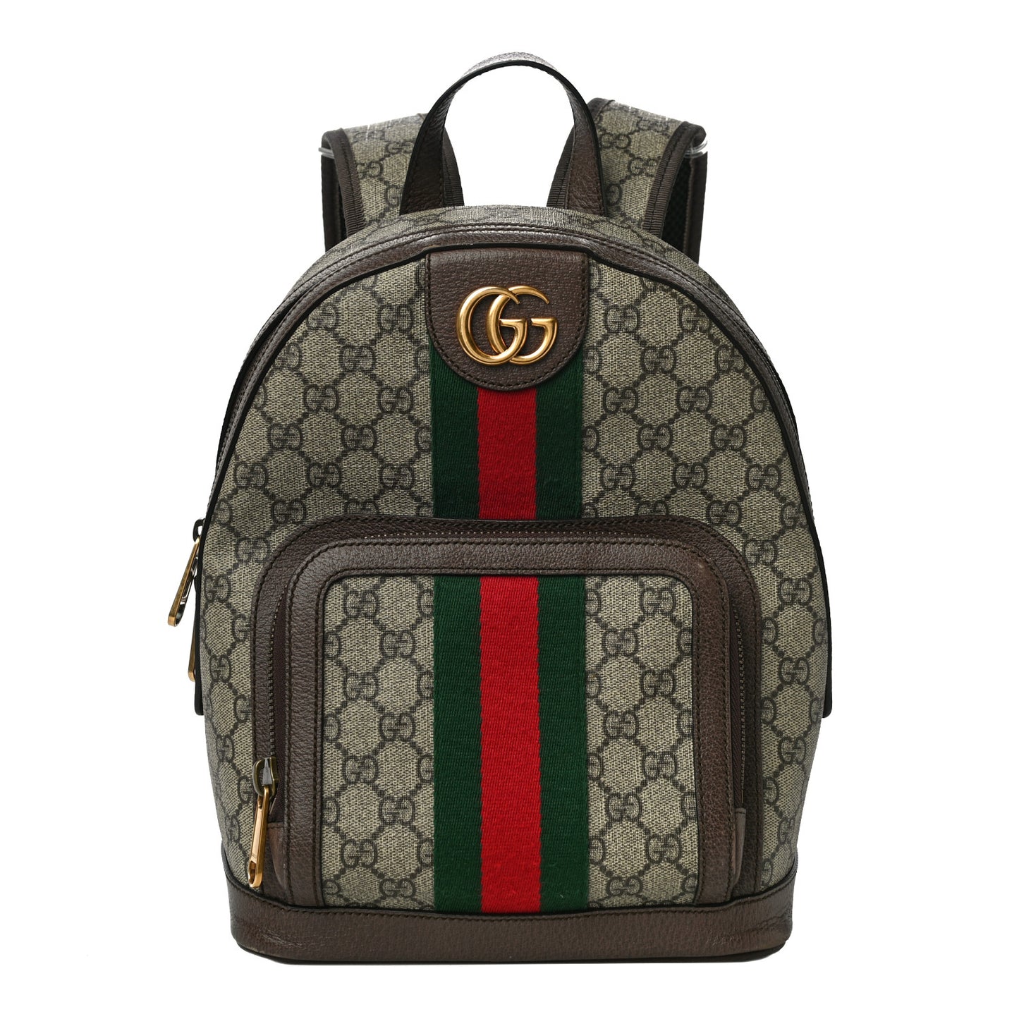 GG Supreme Monogram Calfskin Web Small Ophidia Day Backpack Beige Ebony New Acero