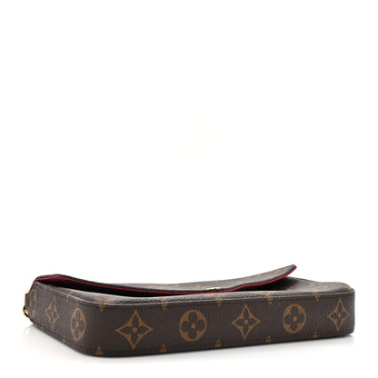 Louis Vuitton Monogram Pochette Felicie Chain Wallet Fuchsia 5 of 17