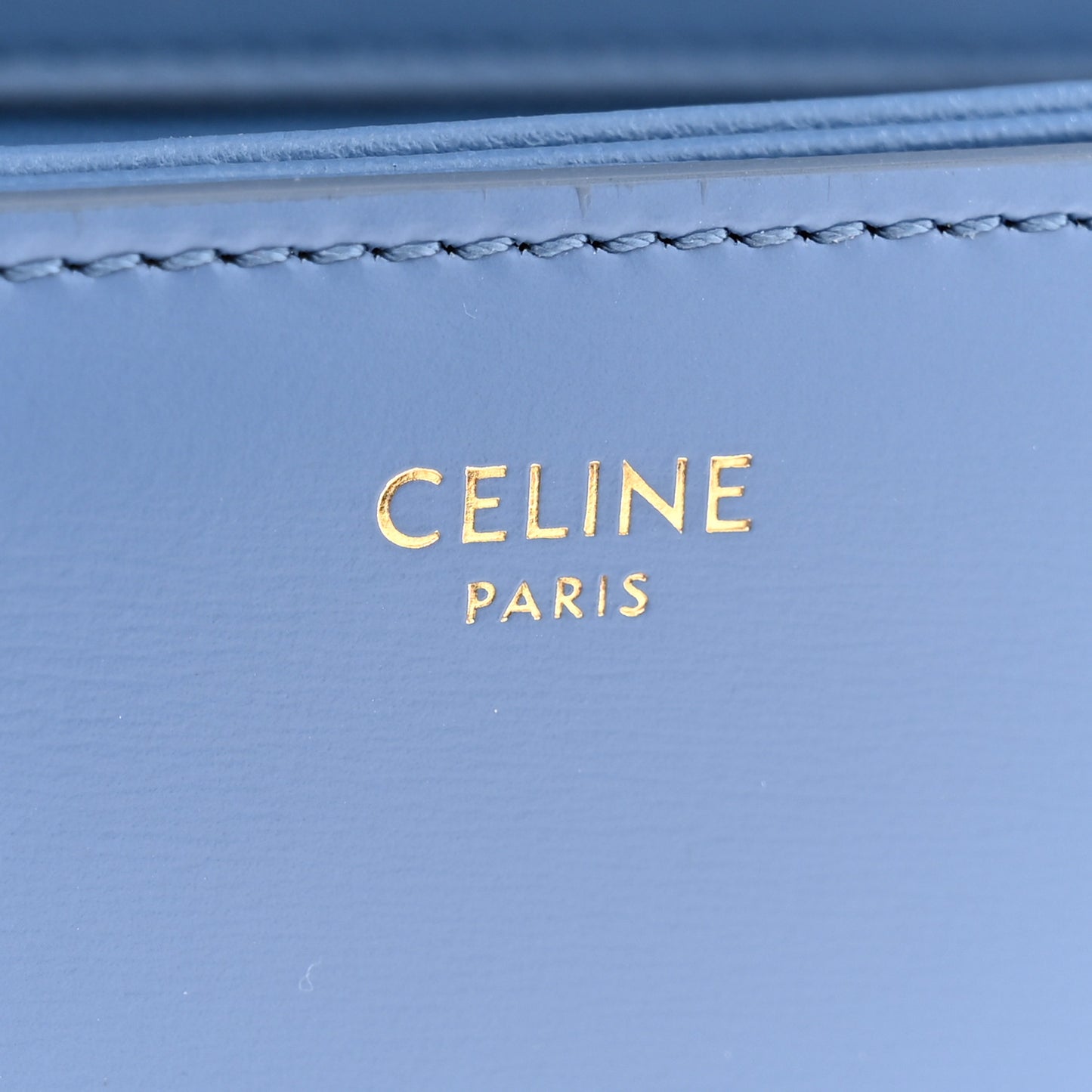 Shiny Calfskin Teen Triomphe Azure