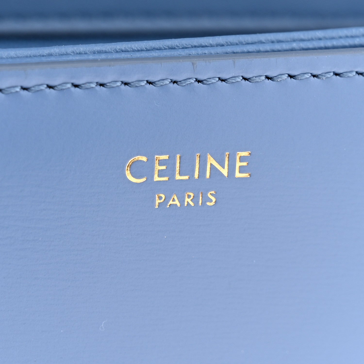 Celine Shiny Calfskin Teen Triomphe Azure 6 of 10