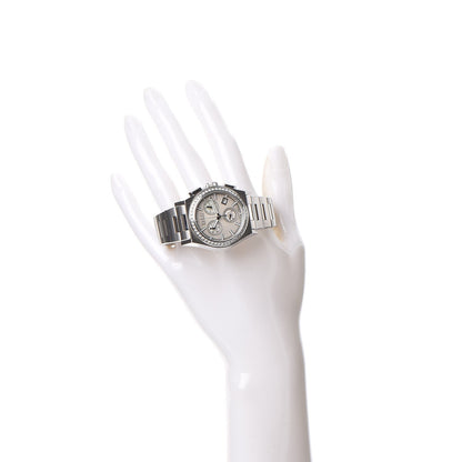 Gucci Stainless Steel Diamond Bezel Mother of Pearl 34mm Pantheon Chronograph Quartz Watch 2 of 9