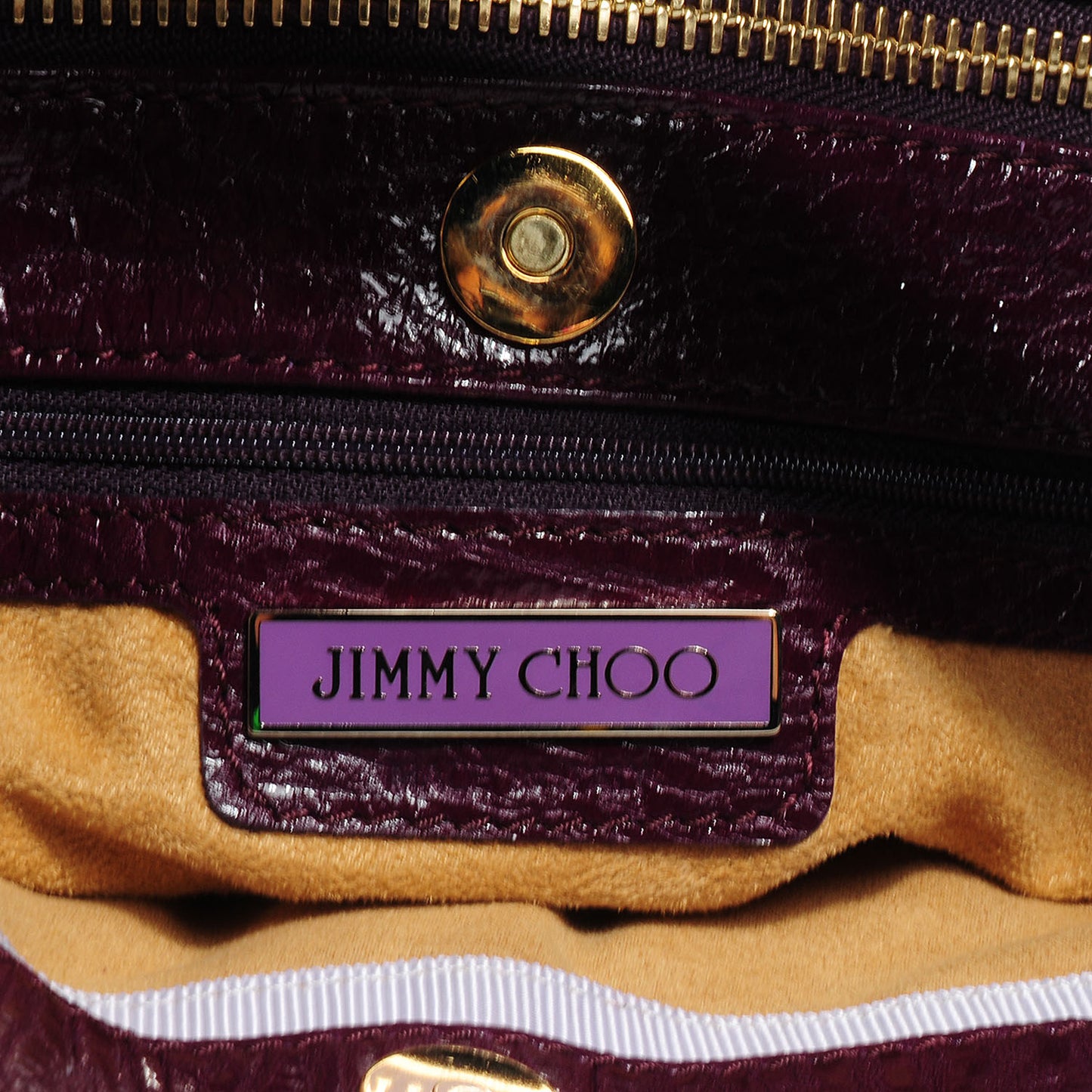 Glazed Leather Ayse Shoulder Bag Purple