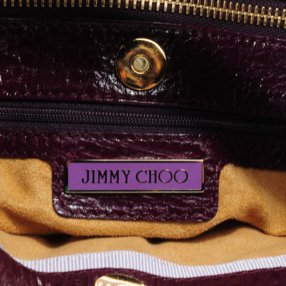 Jimmy Choo Glazed Leather Ayse Shoulder Bag Purple 6 of 7