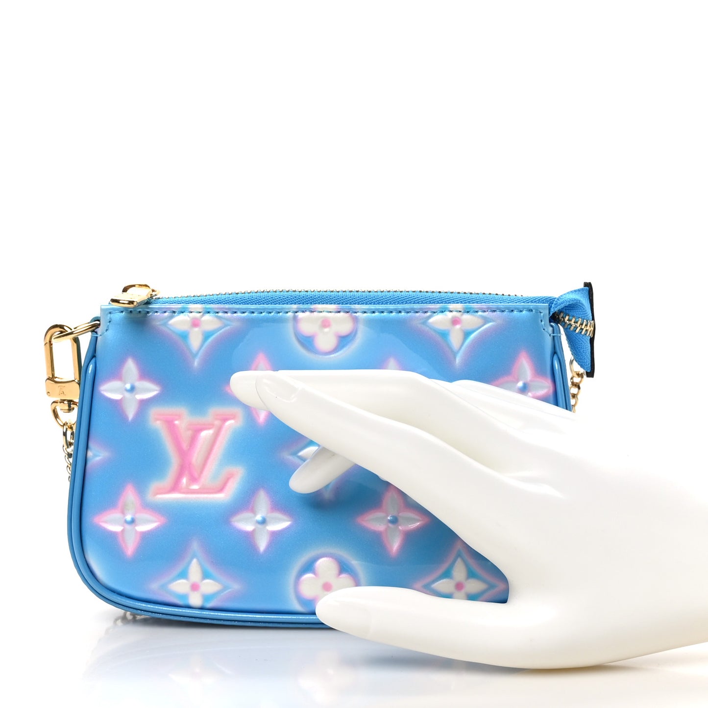 Vernis Valentine Mini Pochette Accessories Baby Blue Neon