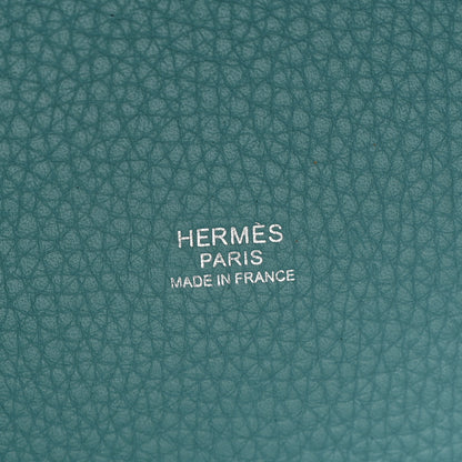 Hermes Taurillon Clemence Picotin Lock 22 MM Bleu Atoll 6 of 12