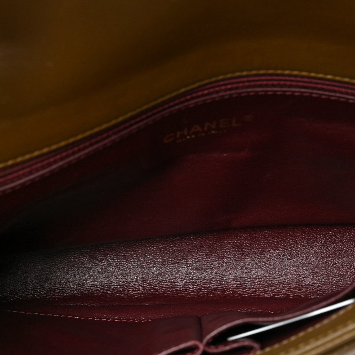 Chanel Lambskin Chevron Quilted Medium Single Flap Brown 5 of 8